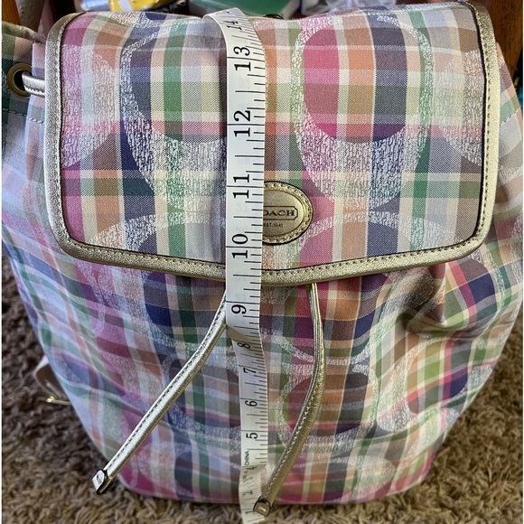 Coach Madras Pastel Plaid Backpack main image 6